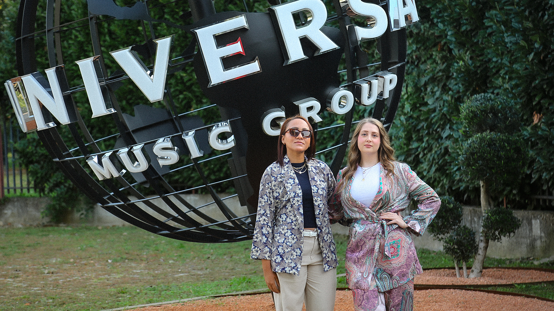 Chris S. Marte (left) and Marisa de Filippis (right) at Universal Music in Milan, 14 October 2026.